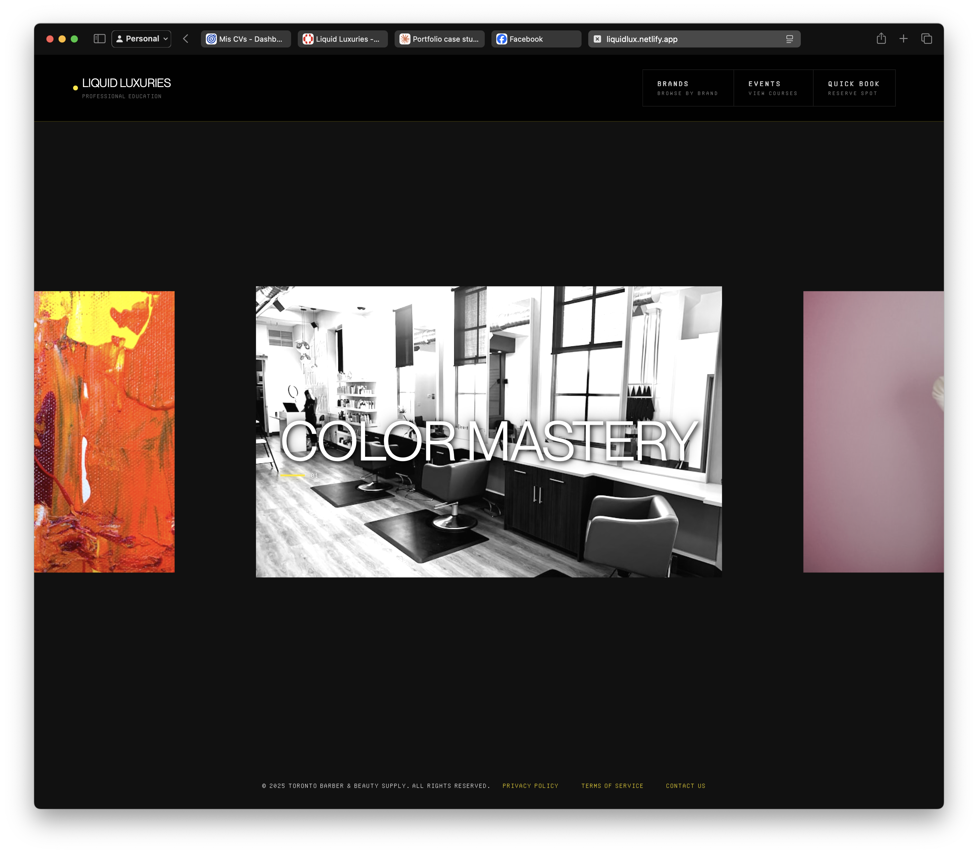 Liquid Luxuries Booking Platform